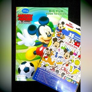 Mickey Mouse & Friends Coloring Activity Book and Tattoos Goofy Donald Duck NEW